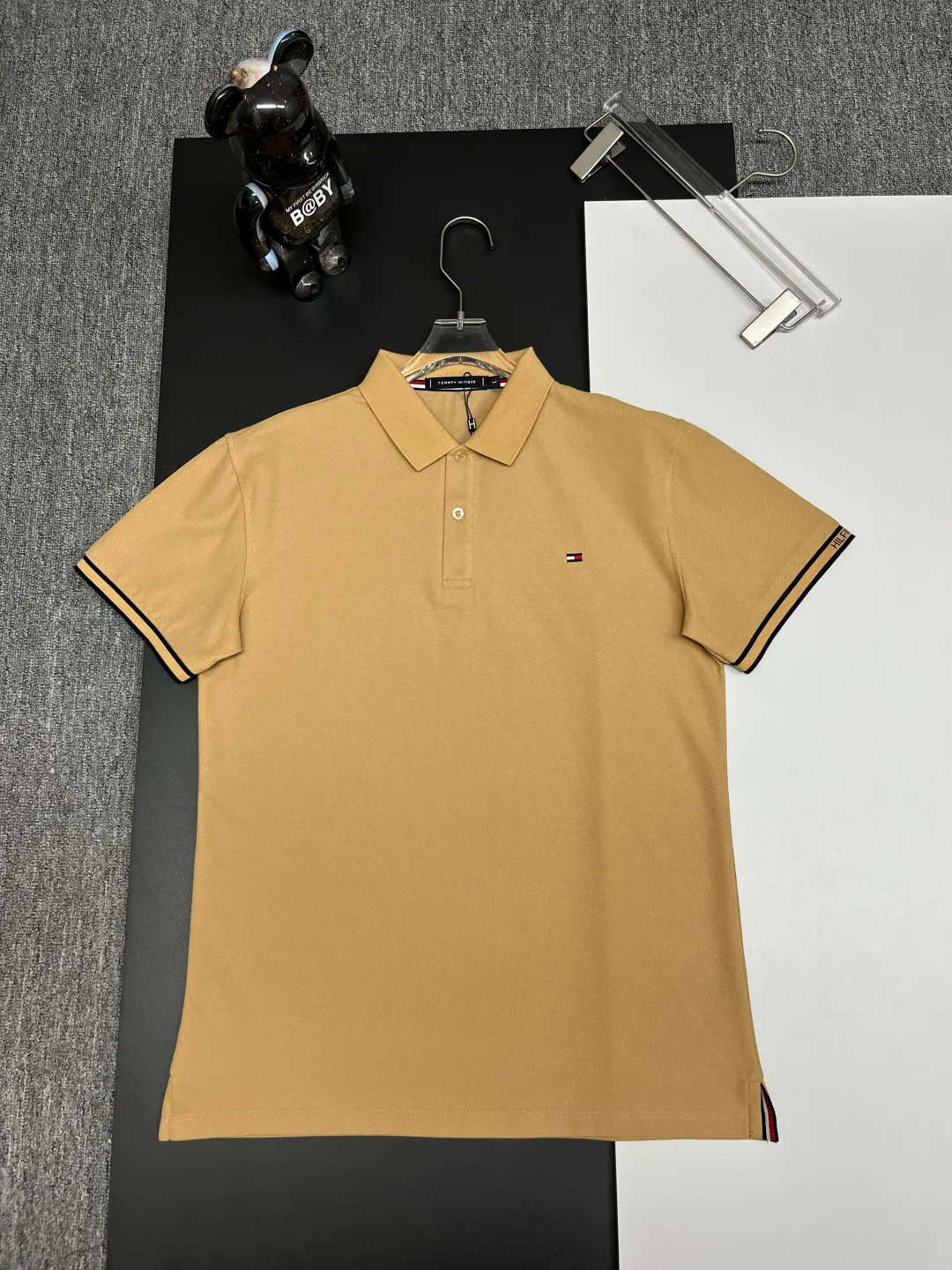 TOMMY New Arrival Polo Same Style 210 ， Factory New Arrival Versatile : Black White Brown Green Khaki Size：M-3XL